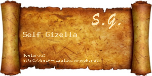 Seif Gizella névjegykártya